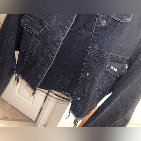 Philadelphia eagles Denim Upcycled Jacket - Picture 3 of 3